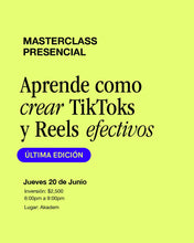 Cargar imagen en el visor de la galería, Masterclass 20 de Junio
